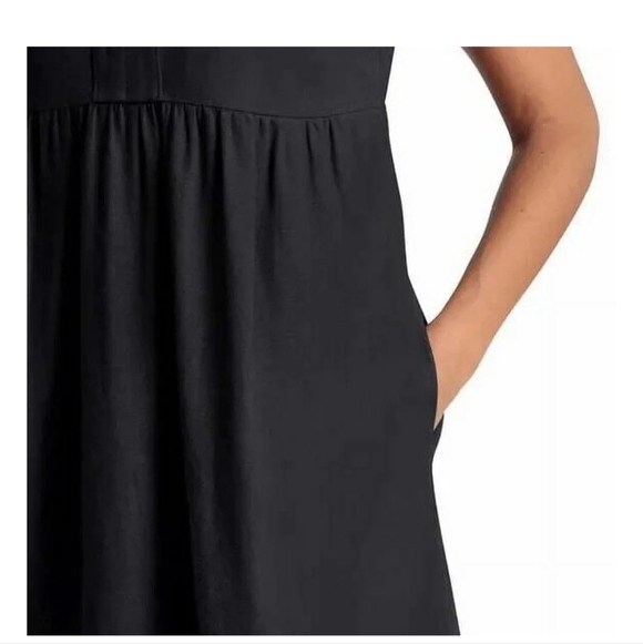 Briggs Linen Blend V-Neck Dress with Pockets | Size Med - Picture 10 of 11